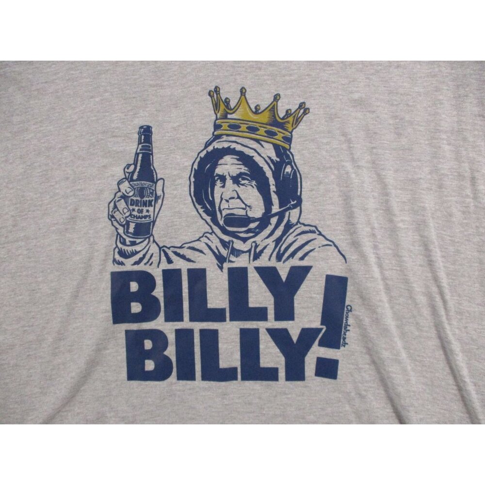 Chowdaheadz Billy Billy Graphic T-Shirt XL Gray V-Neck 100% Cotton Made In Hondu - Picture 1 of 7